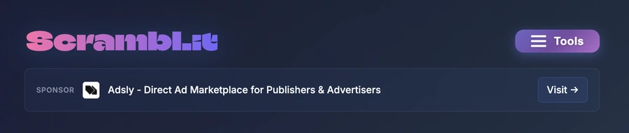 Below Header Banner preview