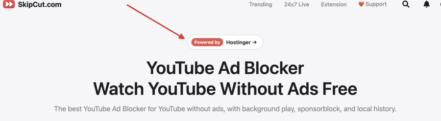 Your logo, front and center on SkipCut. preview