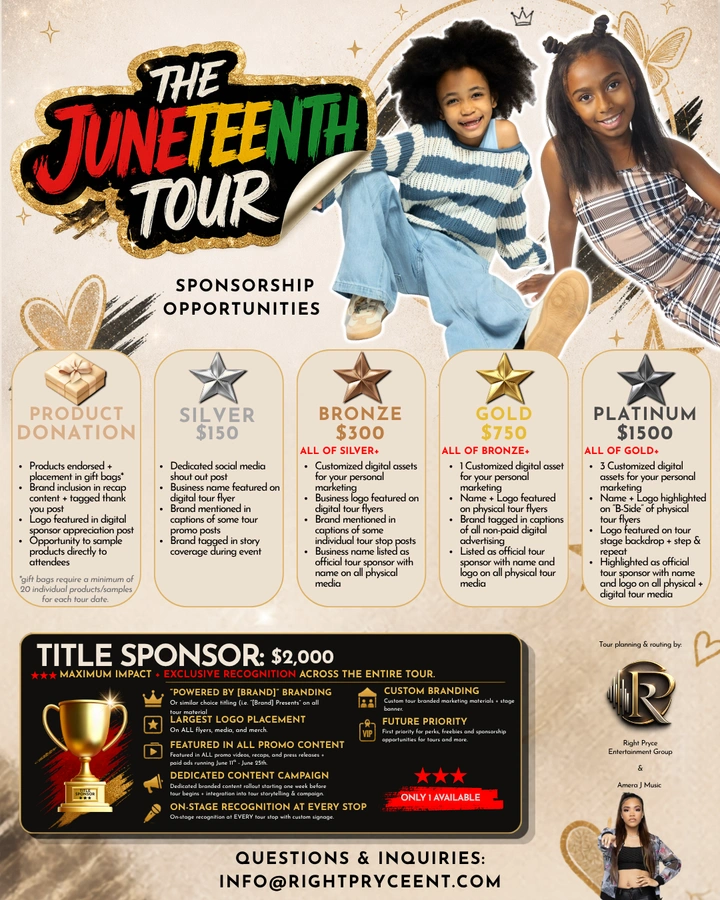 The Juneteenth Tour Title Sponsor preview