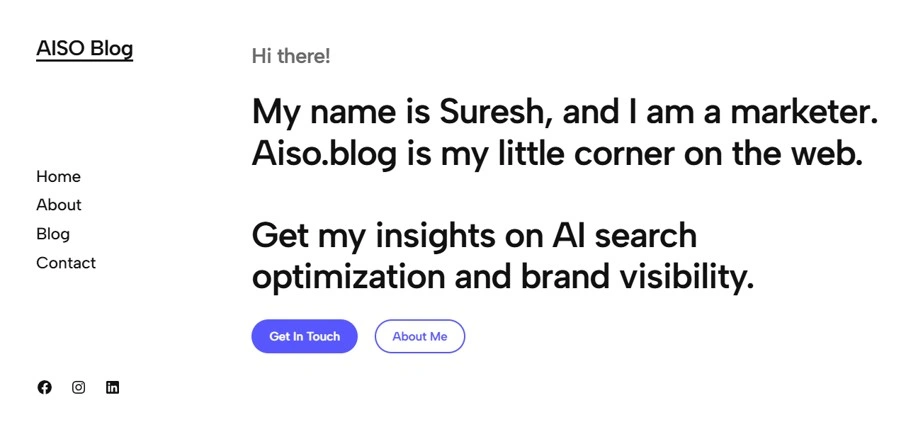 AISO Blog screenshot