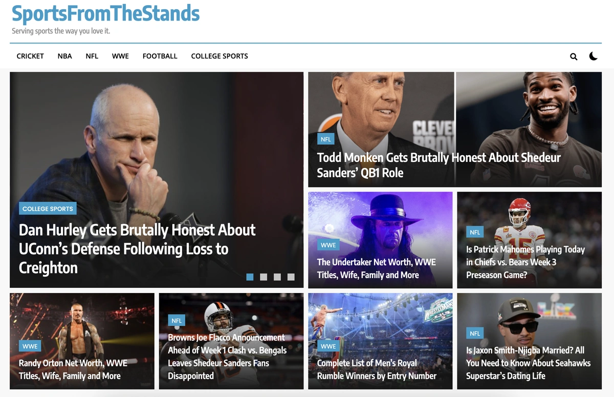 Sports From the Stands screenshot