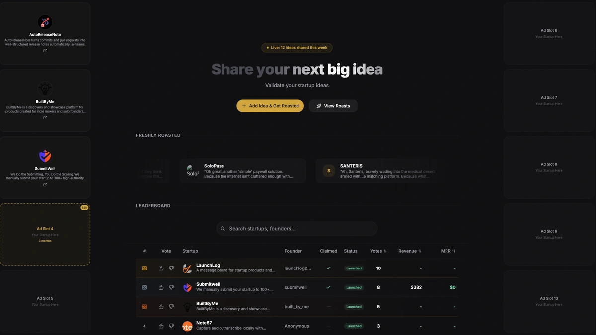 LaunchLog screenshot