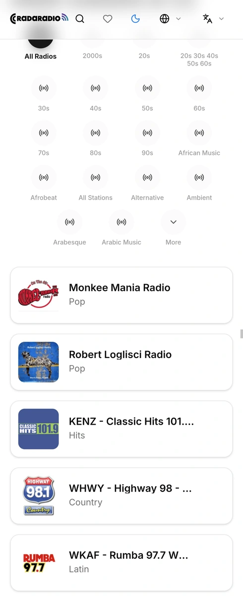 Radaradio screenshot