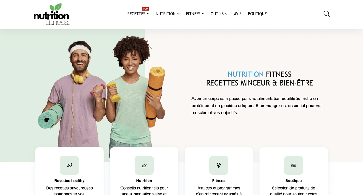 Nutrition fitness screenshot