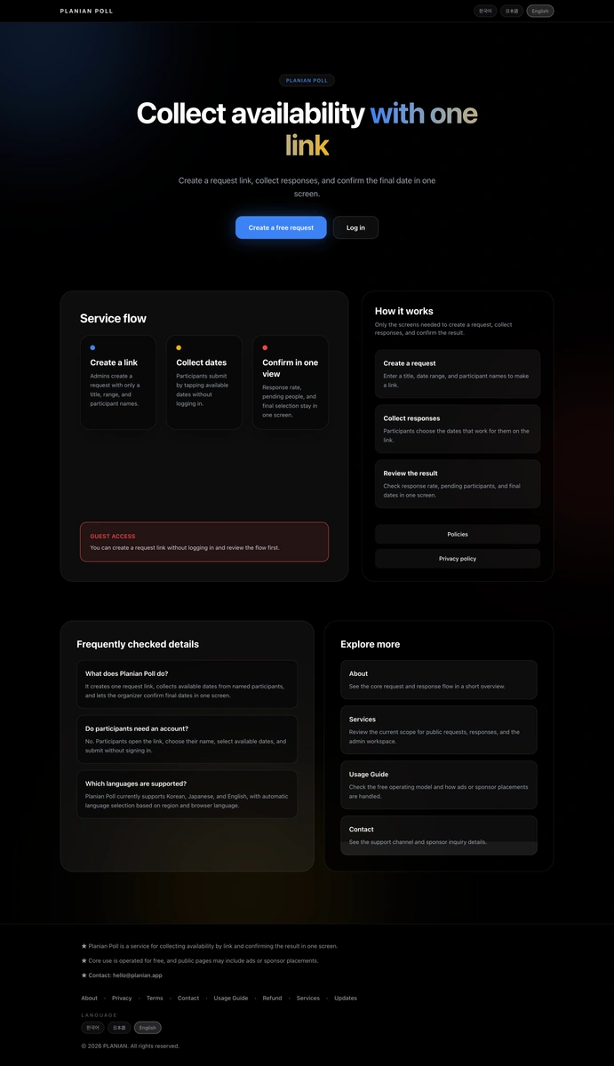 Planian Poll screenshot