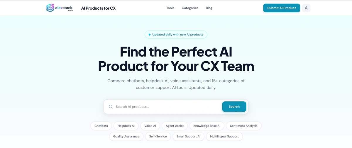 AI CX Stack screenshot