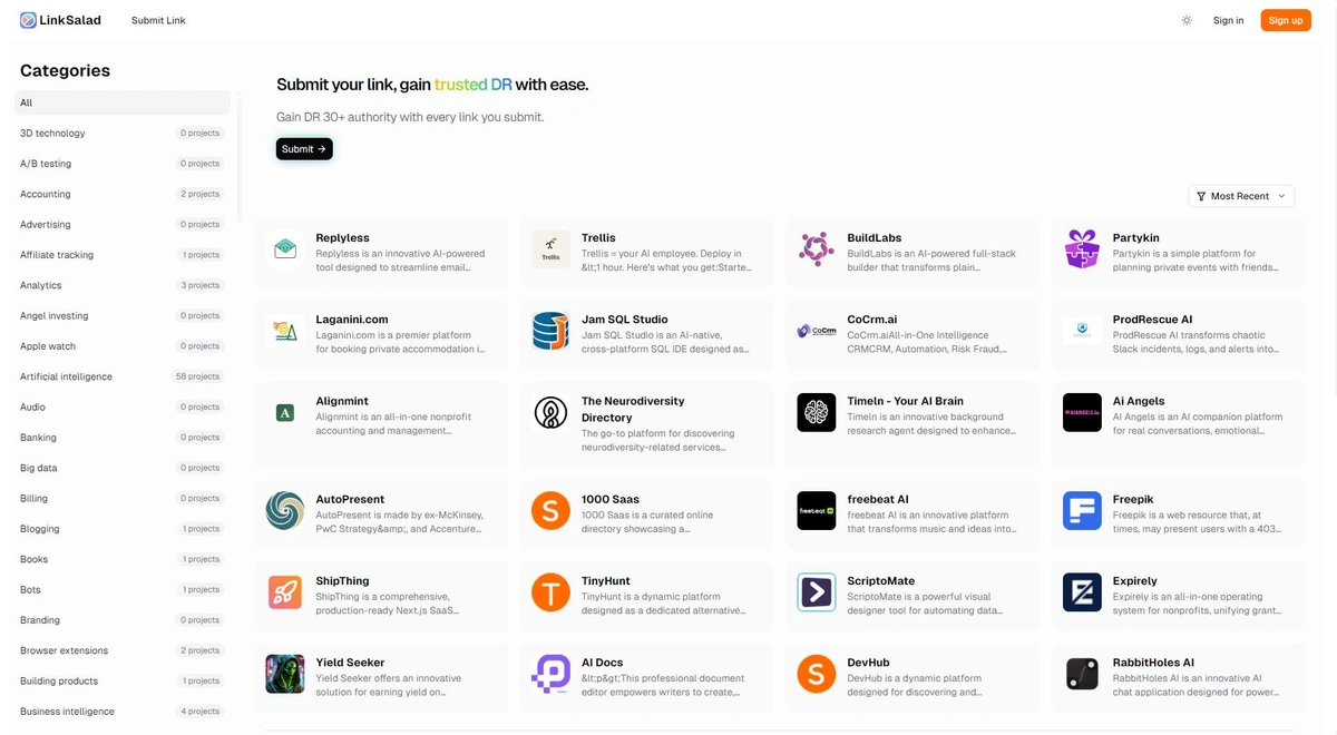 LinkSalad screenshot