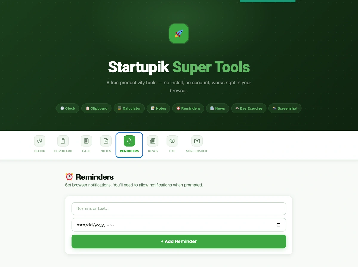 Startupik Super Tools screenshot