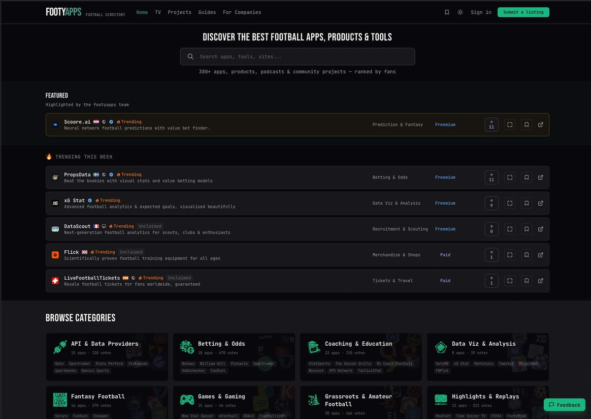 footyapps screenshot