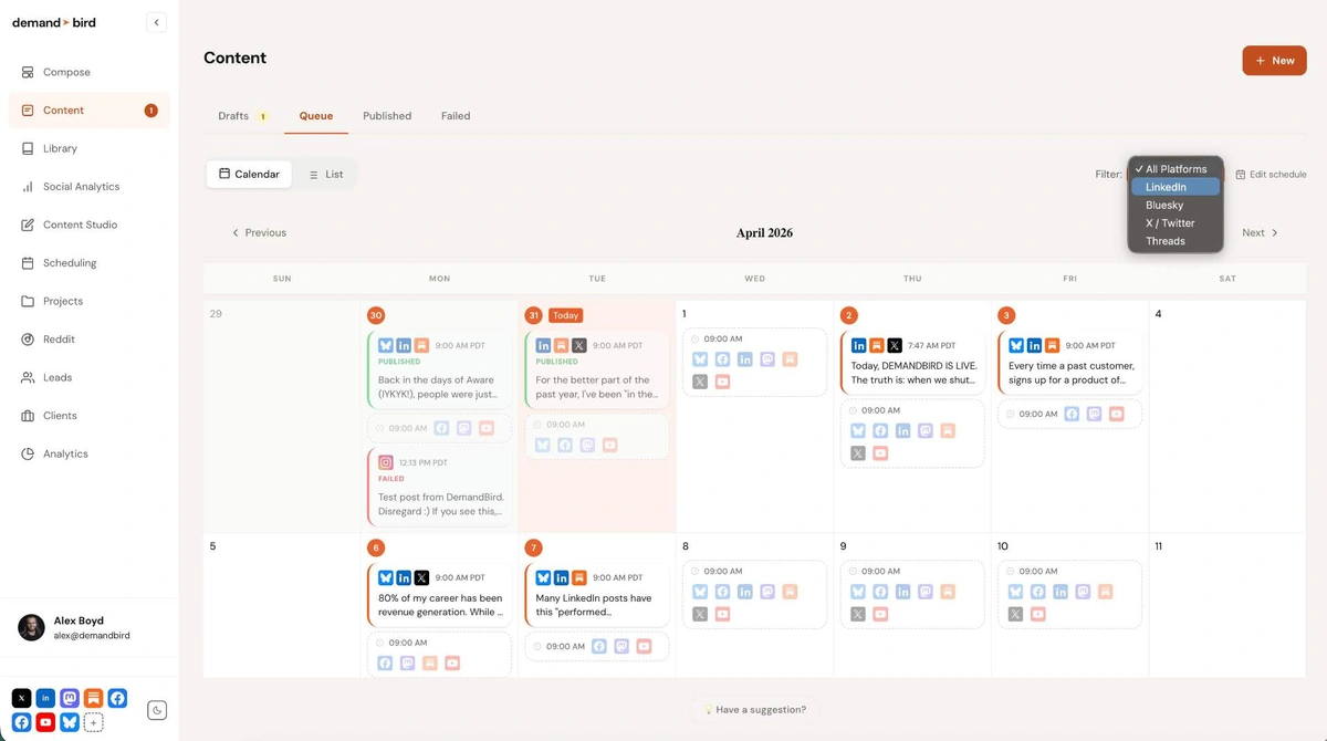 DemandBird screenshot