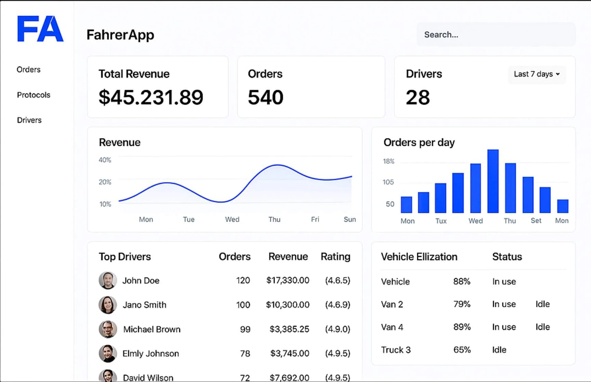 FahrerApp screenshot