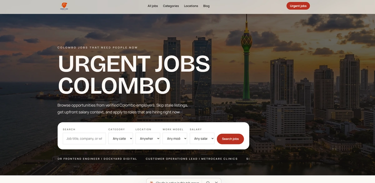 Urgent Jobs Colombo screenshot