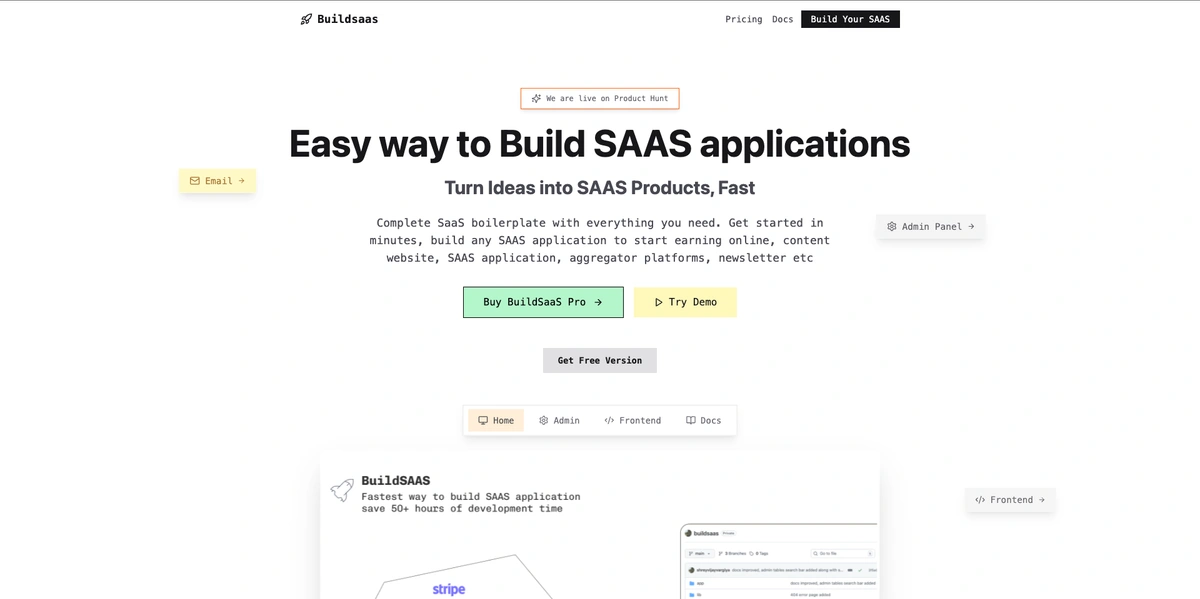 Buildsaas screenshot
