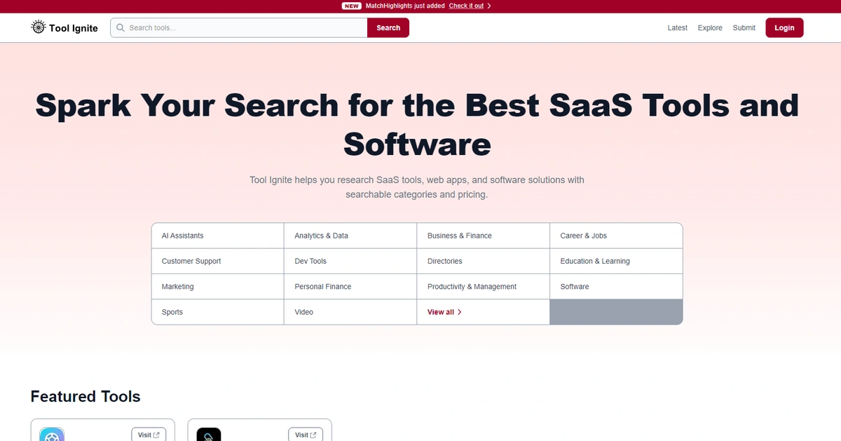 Tool Ignite screenshot