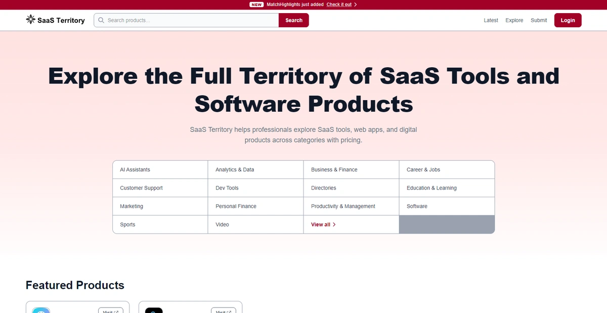 SaaS Territory screenshot