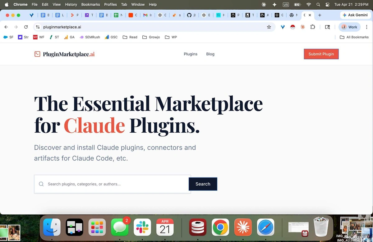 Claude Plugin Markeplace screenshot