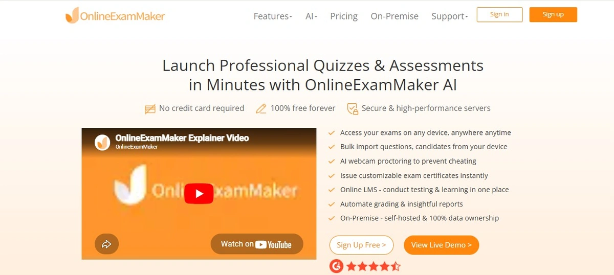 Online Exam Maker screenshot