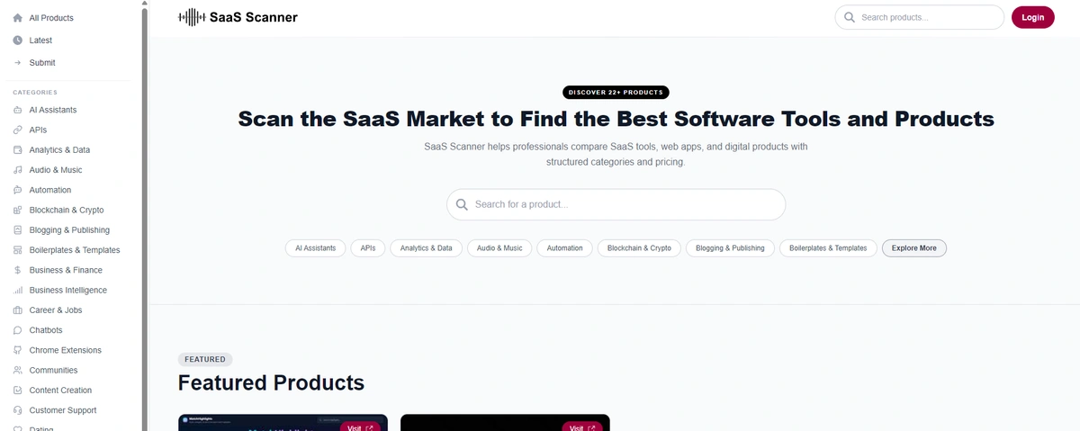 SaaS Scanner screenshot