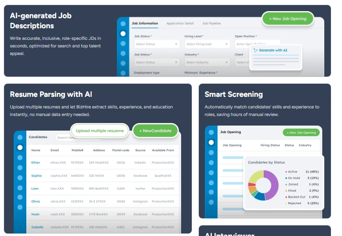BizHire screenshot