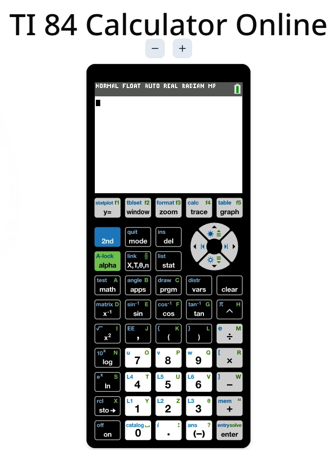 TI 84 Calculator screenshot