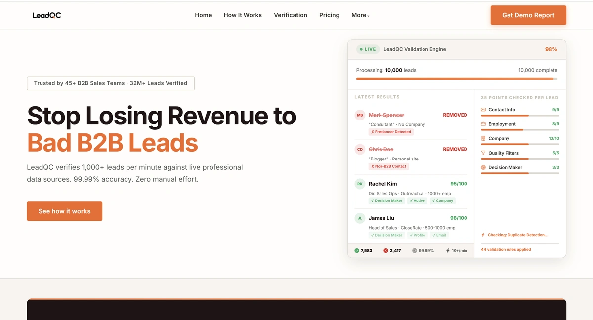 LeadQC screenshot