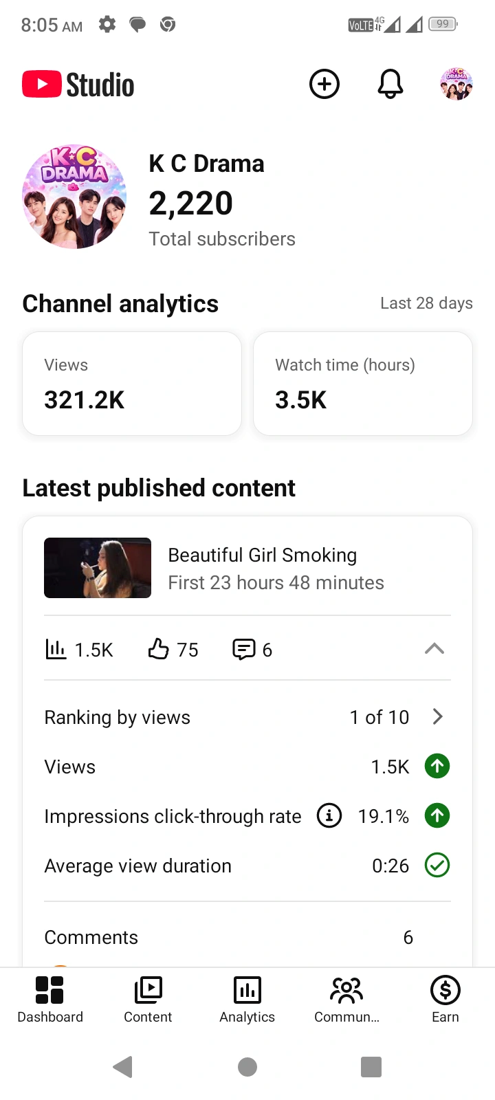 KC Drama YouTube channel  screenshot