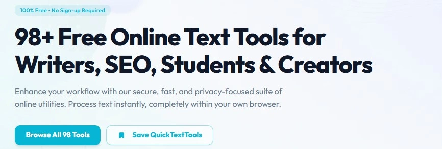 Quick Text Tools screenshot