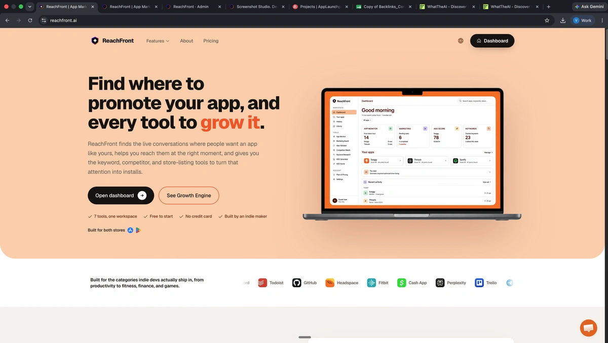 ReachFront screenshot
