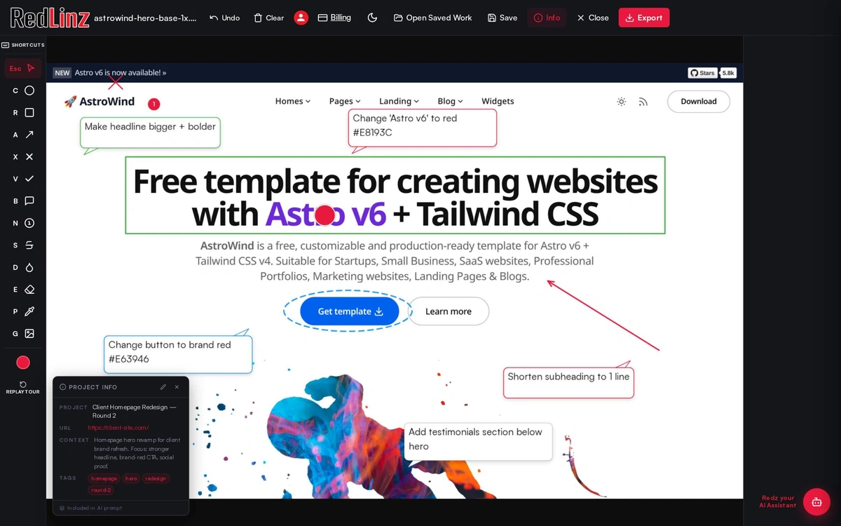 RedLinz screenshot