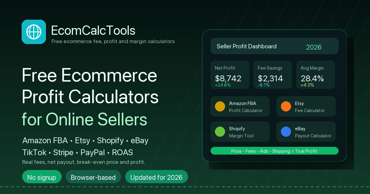 EcomCalcTools screenshot