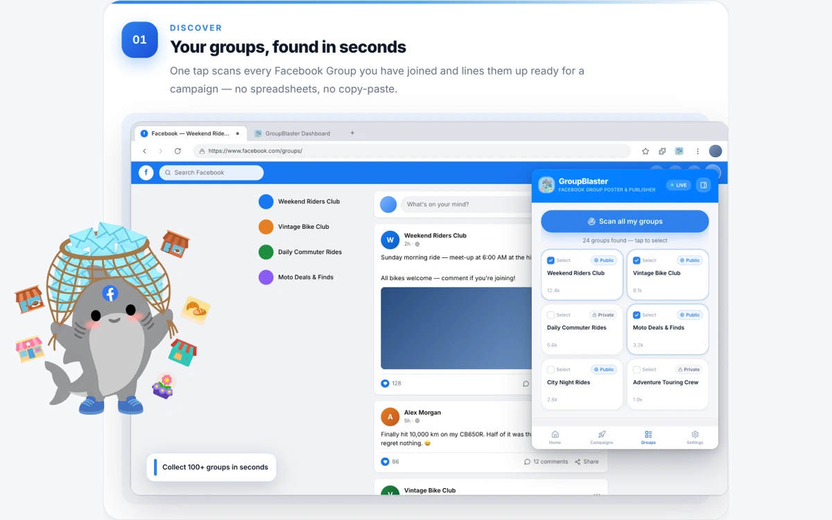 GroupBlaster screenshot