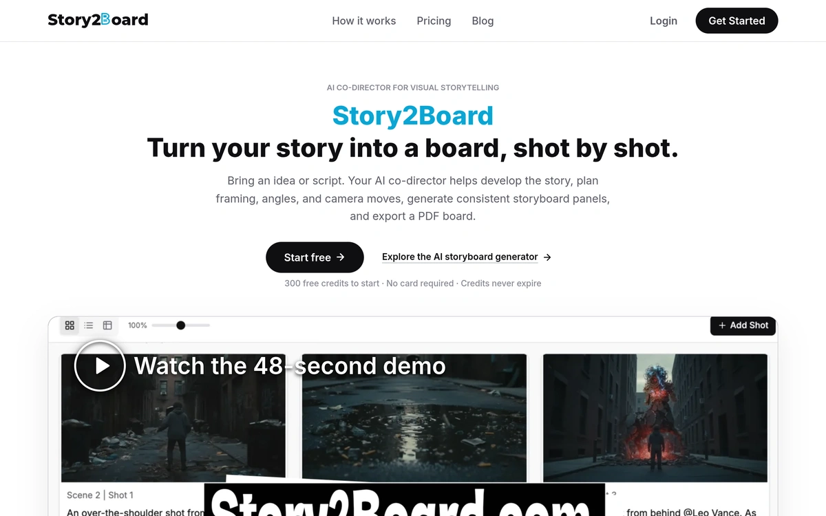 Story2Board screenshot